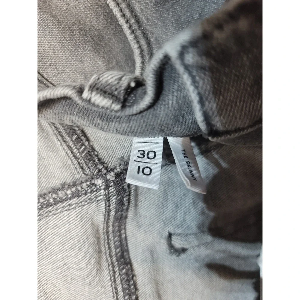 LOFT‎ Gray The Skinny Button Fly Jeans Women's 10/30